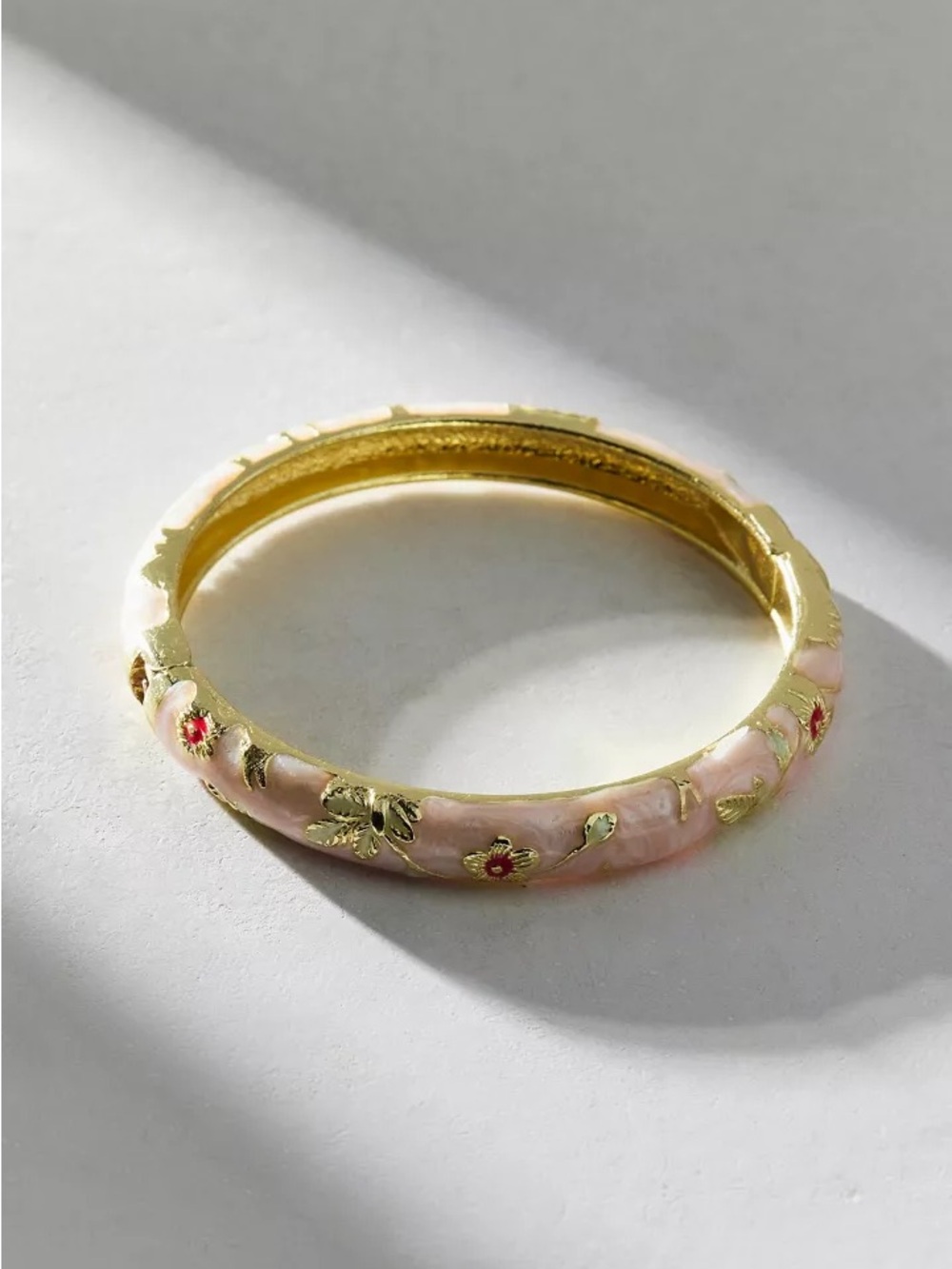 Jane Enameled Floral Bangle Bracelet